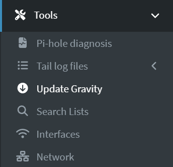 Update Gravity in Pi-Hole Update Gravity in Pi-Hole.