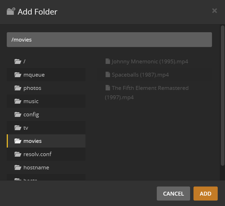 Adding movie directory to Plex library Adding movie directory to Plex library.